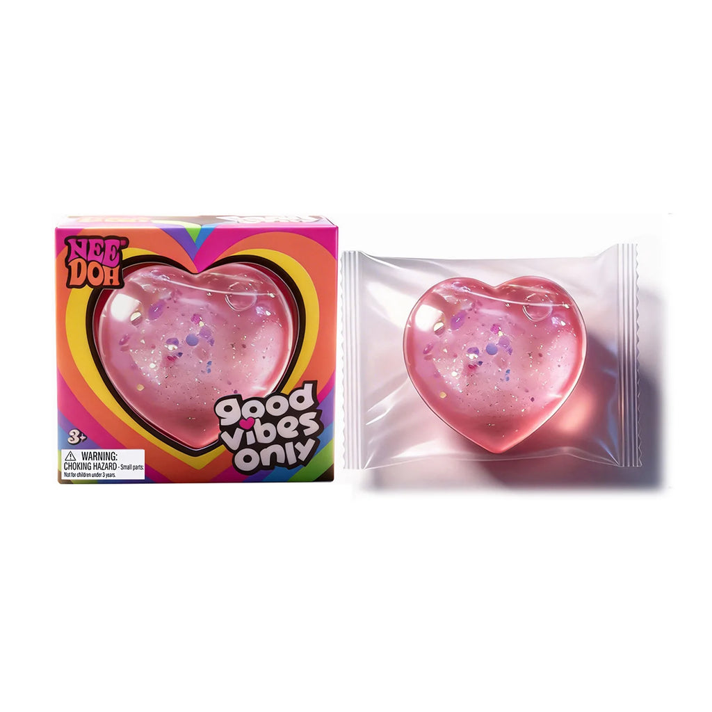 Needoh stress relieving toy with a soft and comfortable touch, gentle and non stick heart shape, cute, compact and portable palm