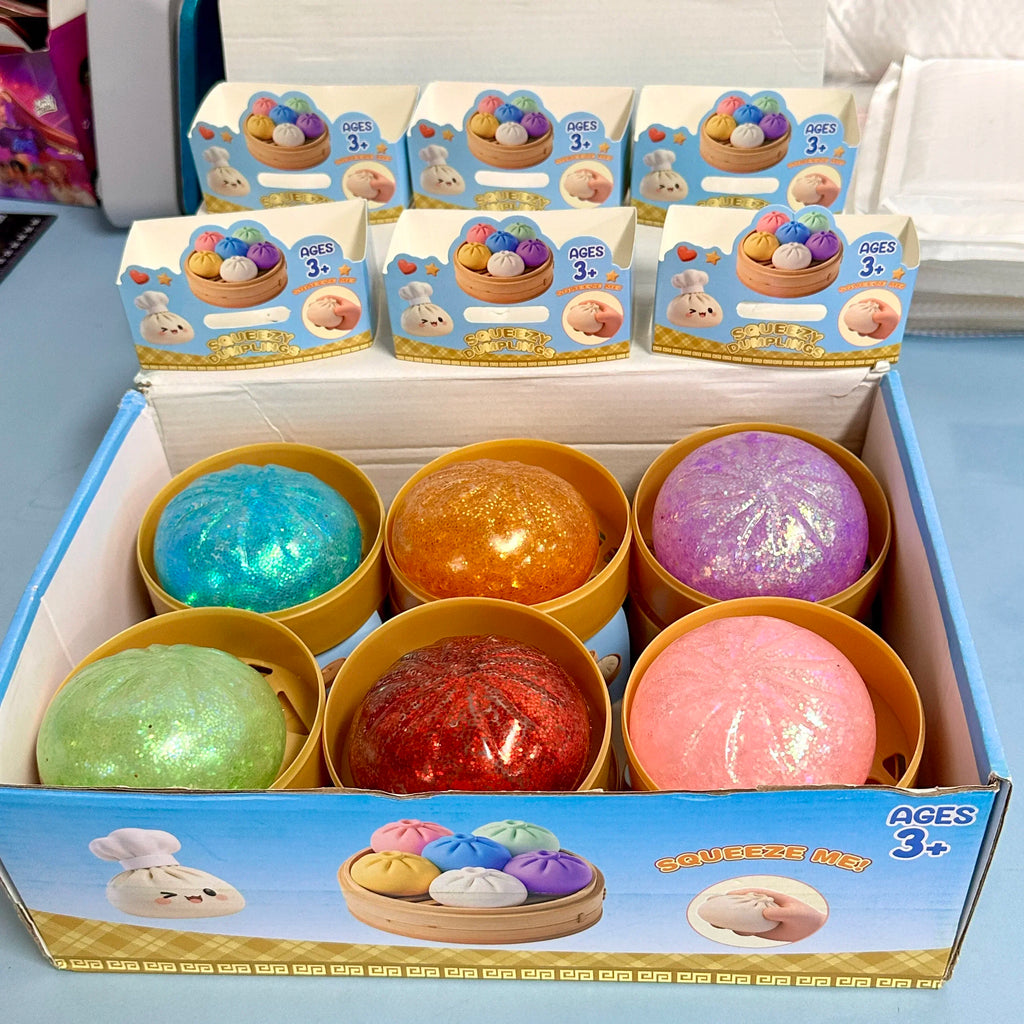 Dumpling Squishy Mysteries Dumplings Stress Relief Fidget Toy Home Office Desk Accessories Party Gifts Mystery Dumpling Squishy
