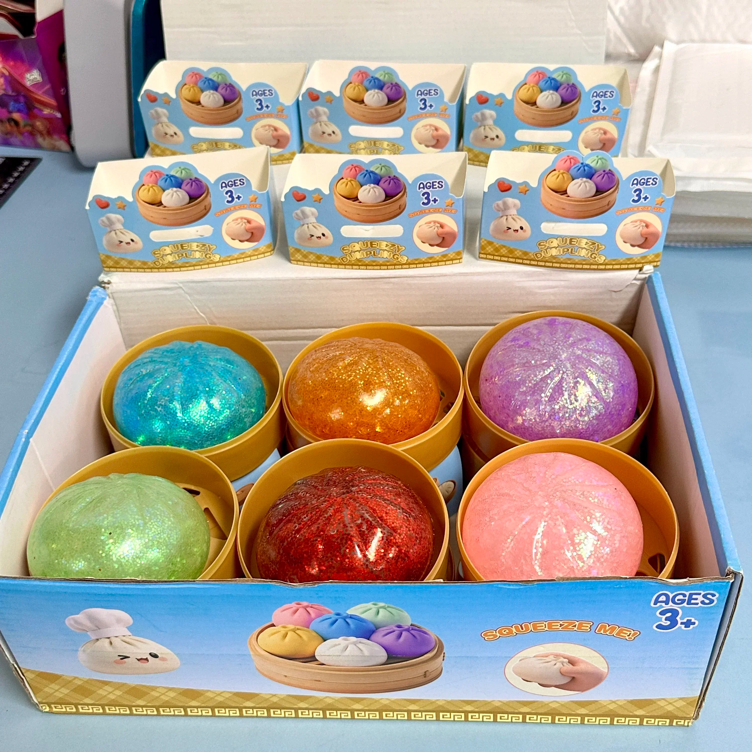 Dumpling Squishy Mysteries Dumplings Stress Relief Fidget Toy Home Office Desk Accessories Party Gifts Mystery Dumpling Squishy