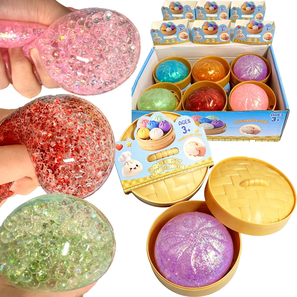 Dumpling Squishy Mysteries Dumplings Stress Relief Fidget Toy Home Office Desk Accessories Party Gifts Mystery Dumpling Squishy