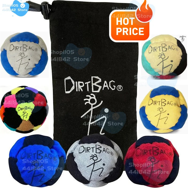 2026 DirtBag Hacky Sack Foot Bag Footbag for Adults 3 Pack Set Professional Sand Filled Hackey Sack Ball Durable Footbags