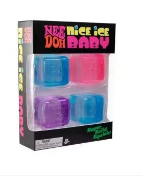 Needoh4 color ice cube shaped sensory toy, super solid pressure relief, adult anxiety relief, relaxation and decompression toy