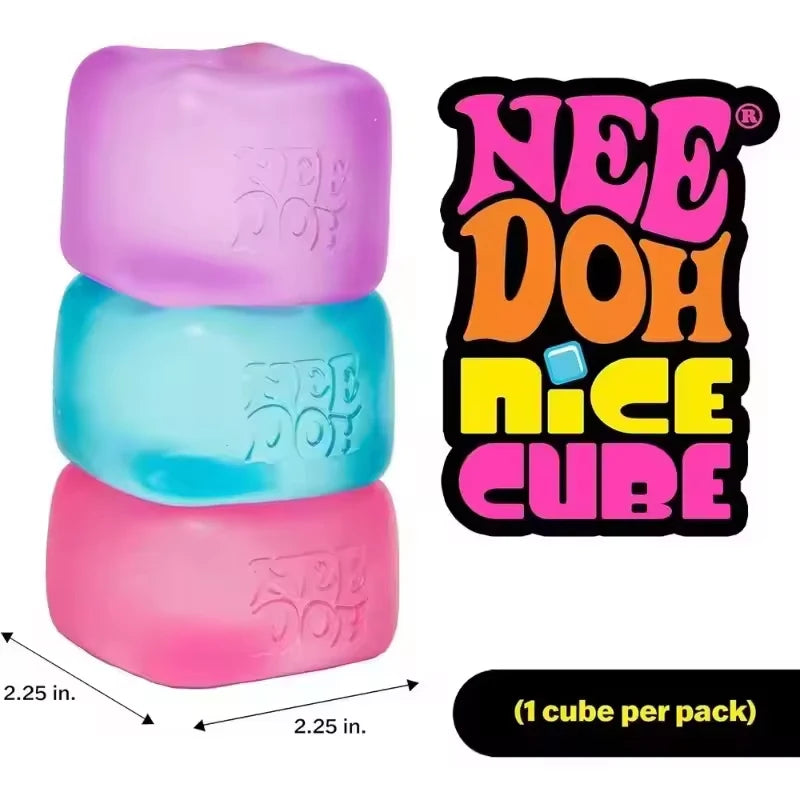 Needoh Nice Cube Sensory Stress Reliever Fidget Tool For Anxiety & Focus Desk Sensory Cube For Adults & Kids Birthday Gift