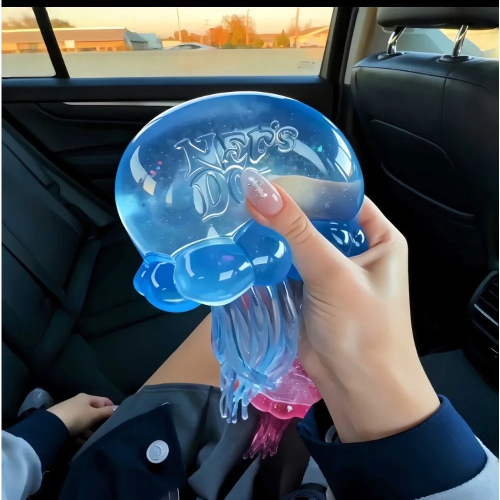 NeeDoh  Trending Jellyfish & Cube Squish Toy, Soft Jelly Squeeze Stress Relief Fidget Toy, Sensory NeeDoh for Kids & Adults