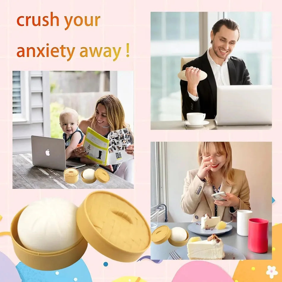 Dumpling Pressure Dumpling Squishies Kawaii Mini Food Shape Squishy Toy Slow Rise Sensory Fidget Stress Relief Party Favor Gifts