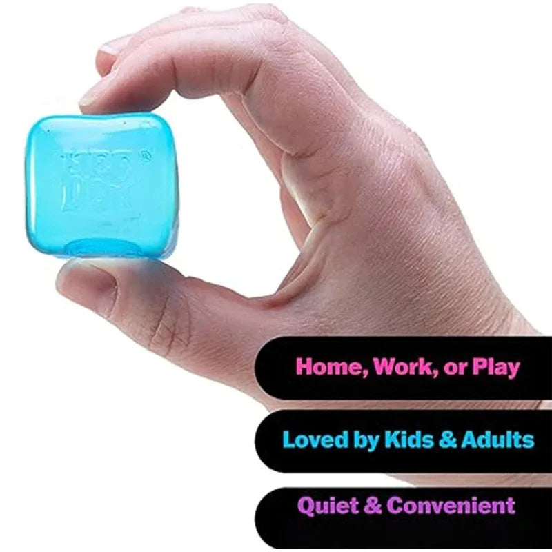 NeeDoh Nice Cube: Firm Slow-Rise Sensory Fidget for Stress Relief & Focus - Aesthetic Desk Toy Stress Ball for Kids and Adults