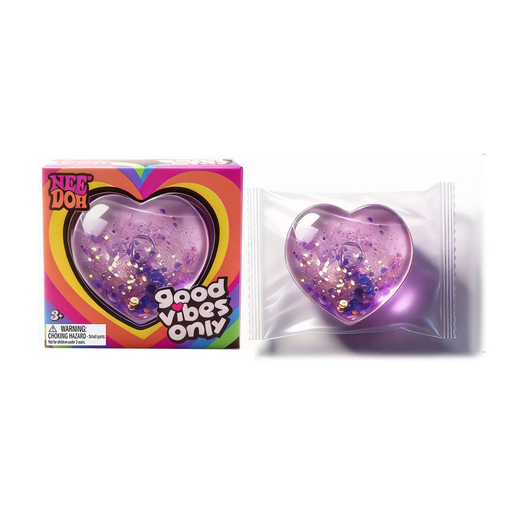 Needoh stress relieving toy with a soft and comfortable touch, gentle and non stick heart shape, cute, compact and portable palm