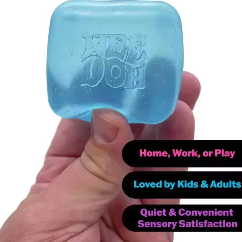 Needoh Nice Cube Sensory Stress Reliever Fidget Tool For Anxiety & Focus Desk Sensory Cube For Adults & Kids Birthday Gift
