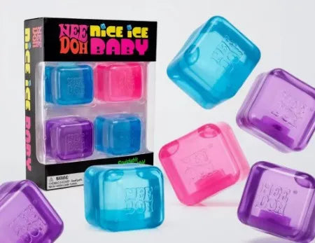 Needoh4 color ice cube shaped sensory toy, super solid pressure relief, adult anxiety relief, relaxation and decompression toy