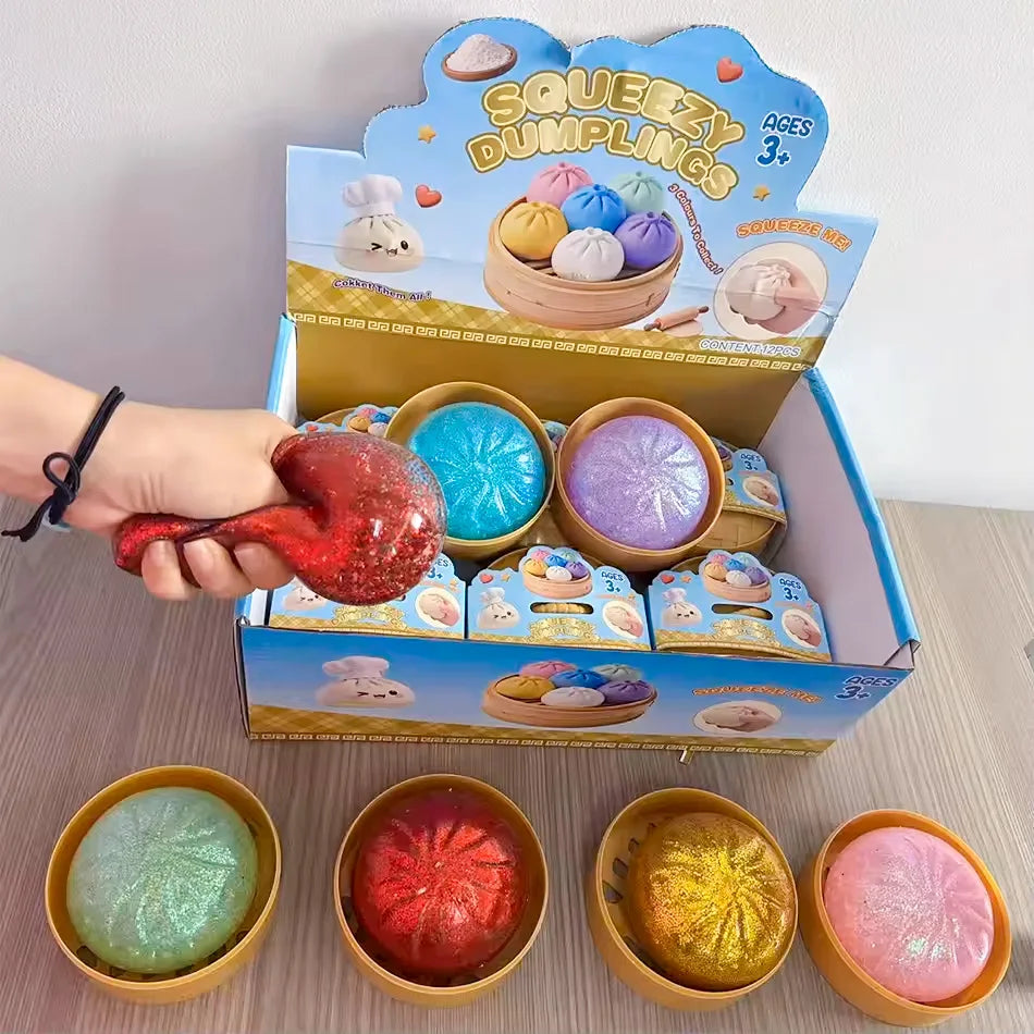 *Dumpling Squishy Mysteries Dumplings Stress Relief Fidget Toys Home Office Desk Accessories Party Gift Mystery Dumpling Squishy