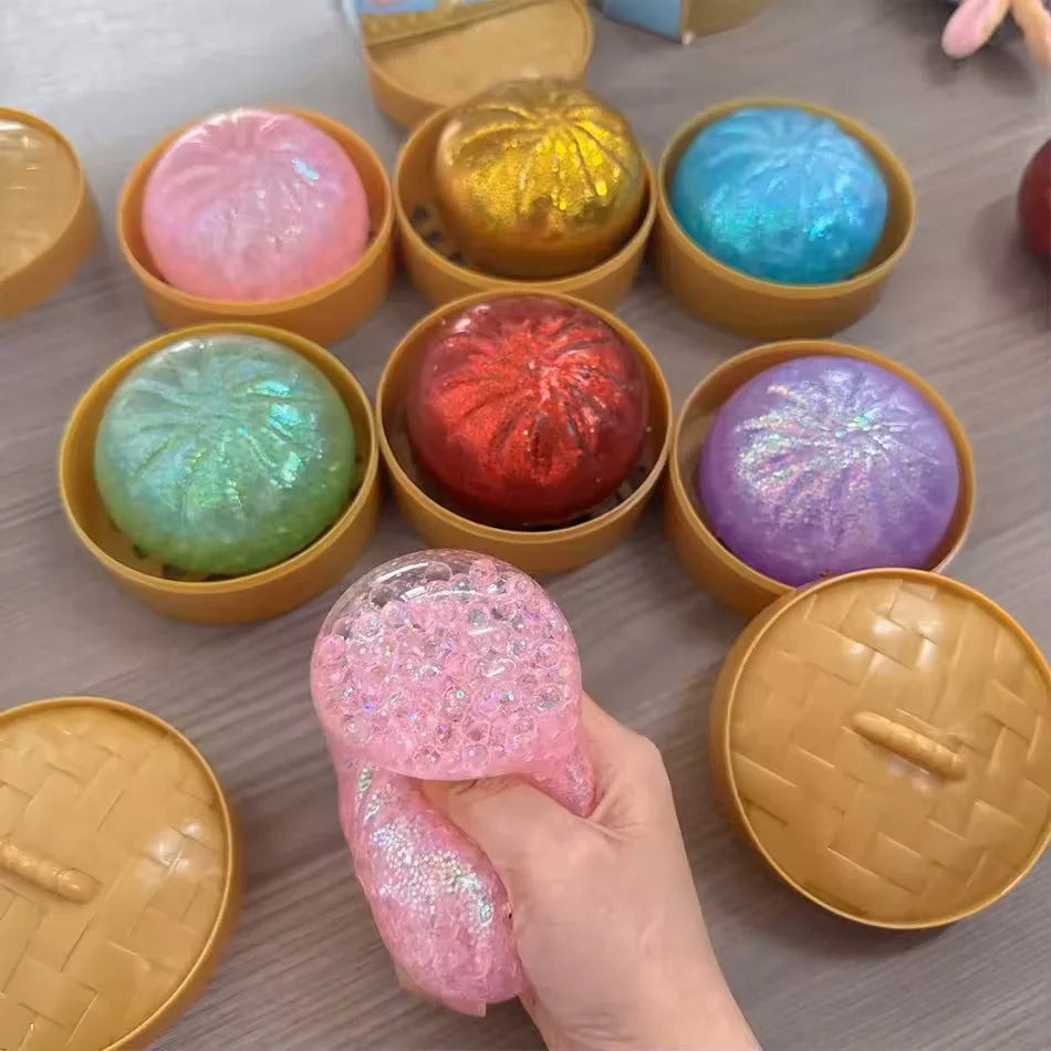 *Dumpling Squishy Mysteries Dumplings Stress Relief Fidget Toys Home Office Desk Accessories Party Gift Mystery Dumpling Squishy
