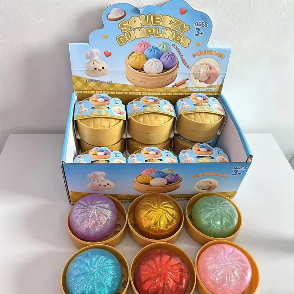 *Dumpling Squishy Mysteries Dumplings Stress Relief Fidget Toys Home Office Desk Accessories Party Gift Mystery Dumpling Squishy