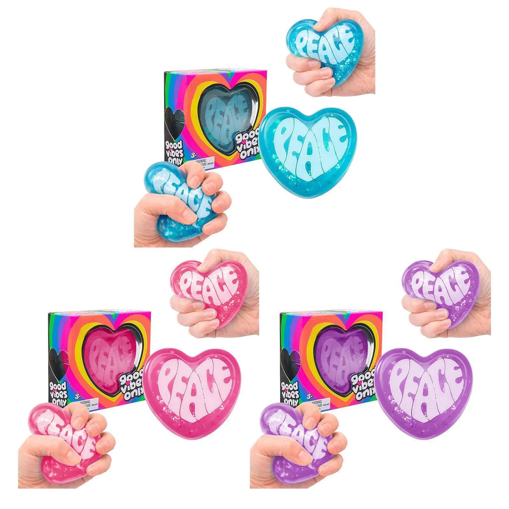 Needoh stress relieving toy with a soft and comfortable touch, gentle and non stick heart shape, cute, compact and portable palm