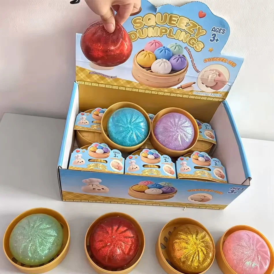 *Dumpling Squishy Mysteries Dumplings Stress Relief Fidget Toys Home Office Desk Accessories Party Gift Mystery Dumpling Squishy