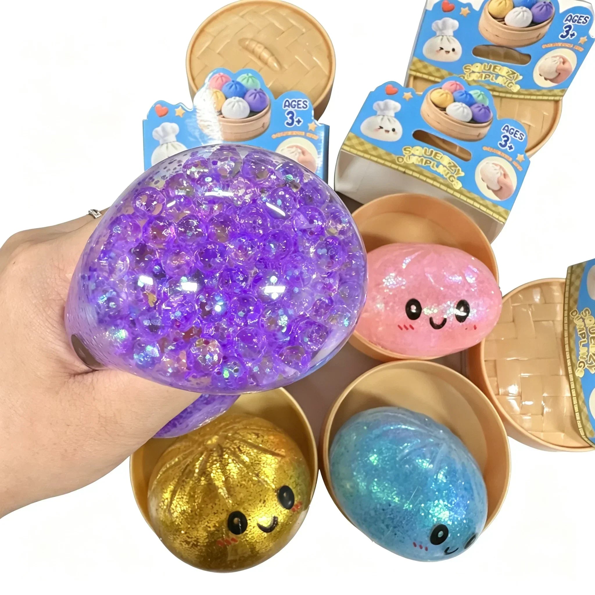 Dumpling Squishy Mysteries Dumplings Stress Relief Fidget Toys Home Office Desk Accessories Party Gift Mystery Dumpling Squishy