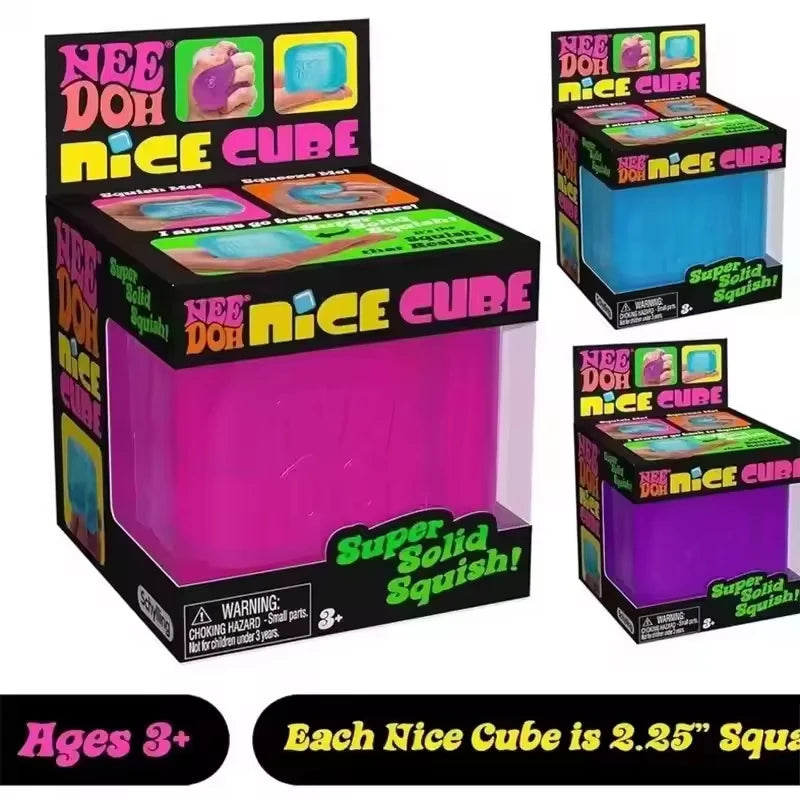 Needoh Nice Cube Sensory Stress Reliever Fidget Tool For Anxiety & Focus Desk Sensory Cube For Adults & Kids Birthday Gift