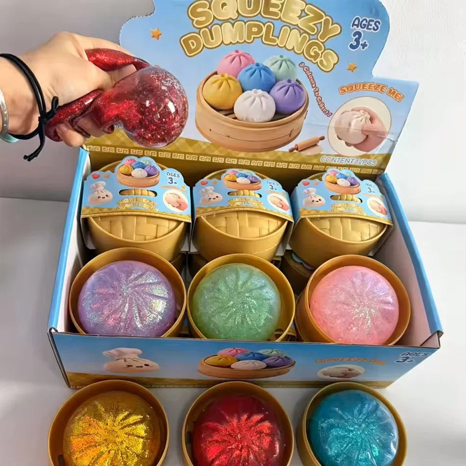 *Dumpling Squishy Mysteries Dumplings Stress Relief Fidget Toys Home Office Desk Accessories Party Gift Mystery Dumpling Squishy