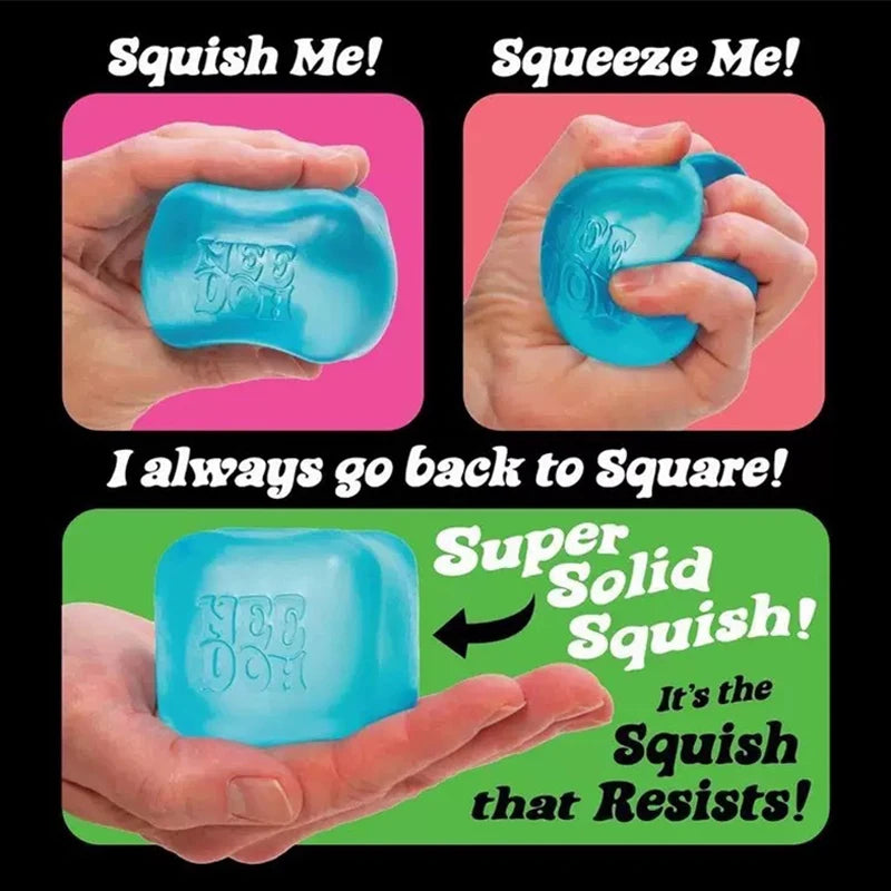 Needoh  Nice Cube Sensory Stress Reliever Fidget Tool for Anxiety & Focus Desk Sensory Cube for Adults & Kids