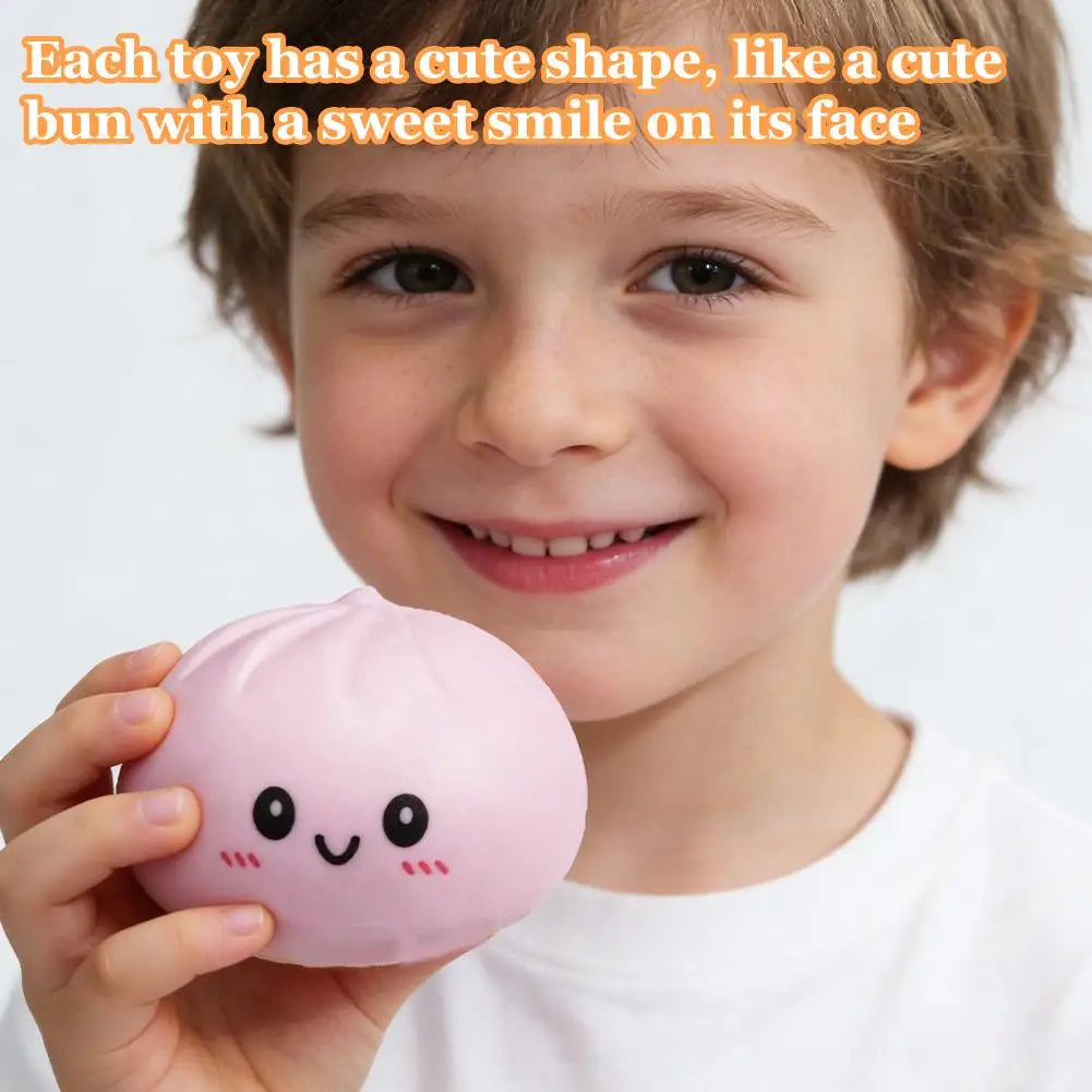Giant Mystery Dumpling Squishy Soft Stretchy Bun with Food Steamer Design Pinchable Fingertip Fun Play and Squishy Lovers