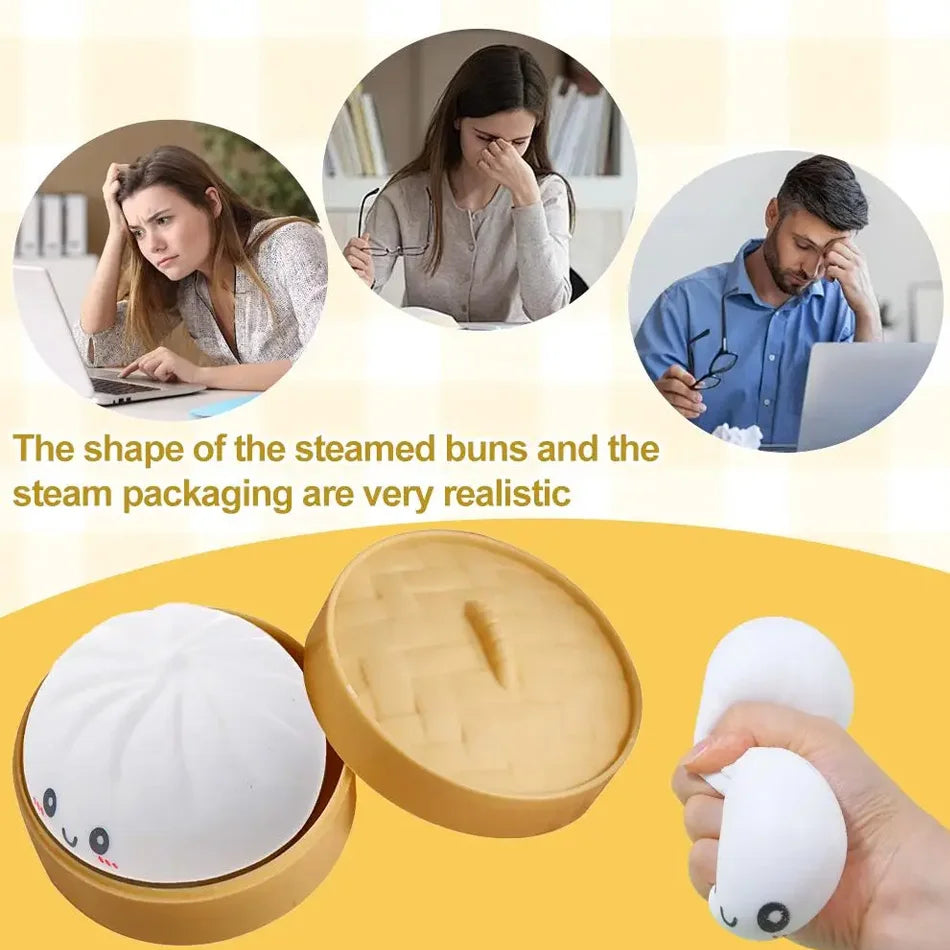 Dumpling Pressure Dumpling Squishies Kawaii Mini Food Shape Squishy Toy Slow Rise Sensory Fidget Stress Relief Party Favor Gifts