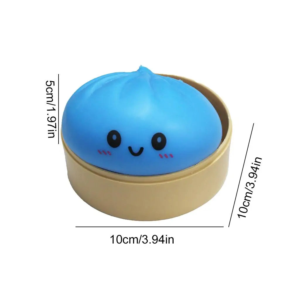Giant Mystery Dumpling Squishy Soft Stretchy Bun with Food Steamer Design Pinchable Fingertip Fun Play and Squishy Lovers