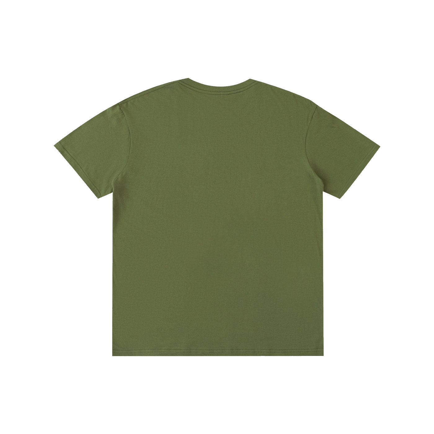Unisex cotton T-shirt, army green, plain back with crew neck and short sleeves