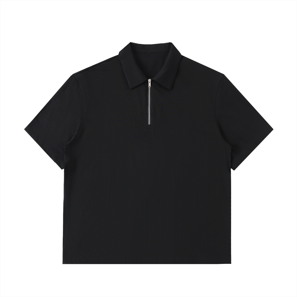 Half-Zip Cotton Polo Shirt by ODMPOD