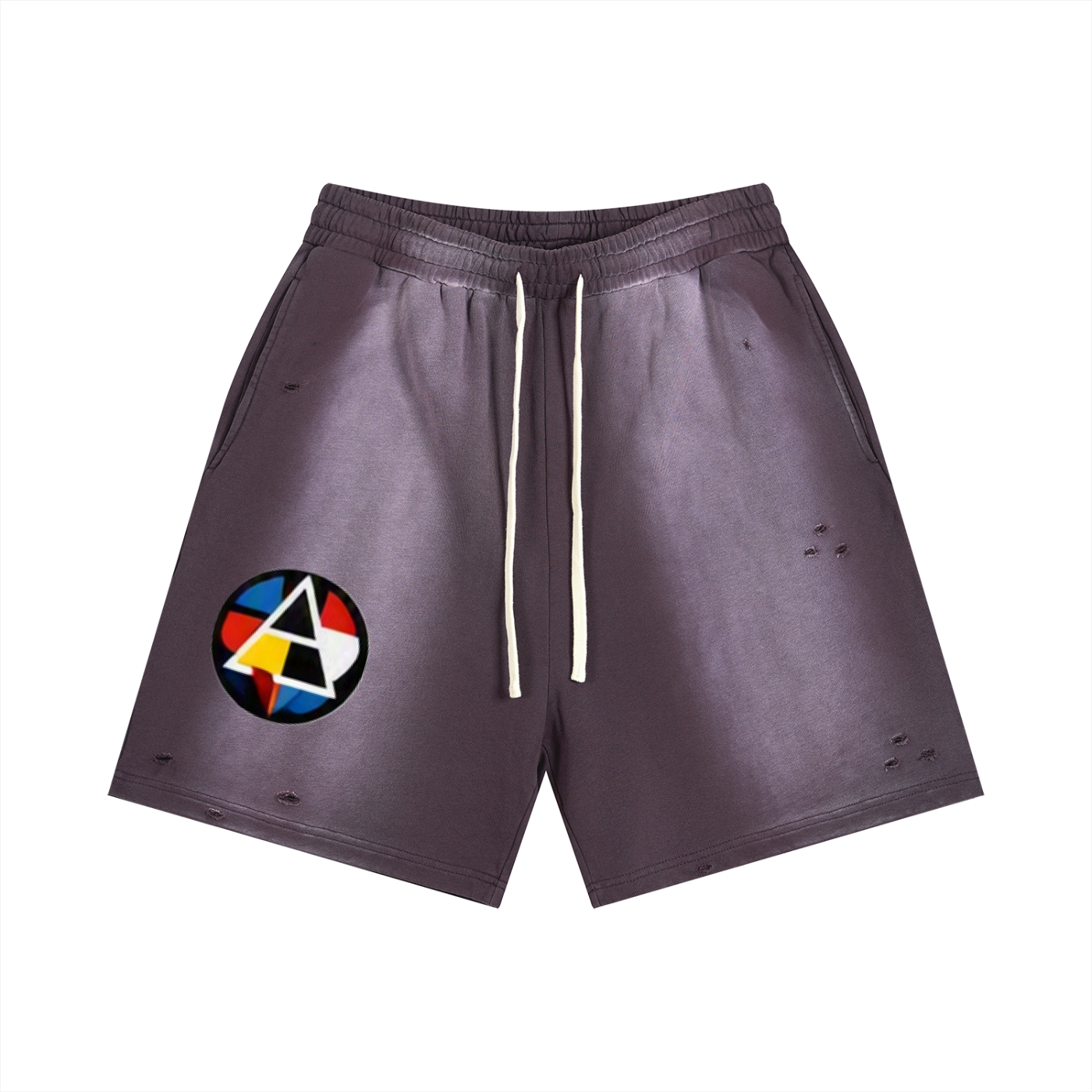 BAUHAUS Sun Fade Distressed Shorts by ODMPOD
