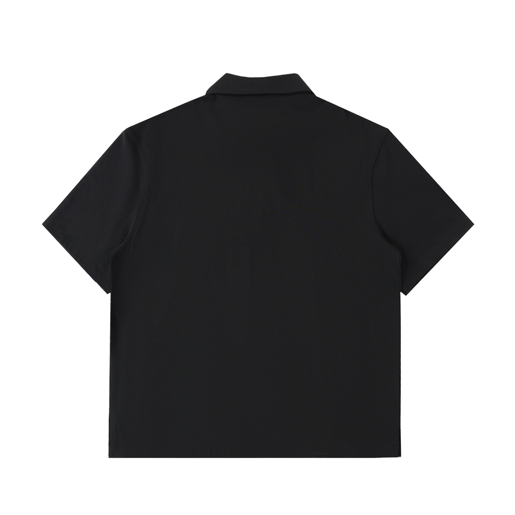 Half-Zip Cotton Polo Shirt by ODMPOD
