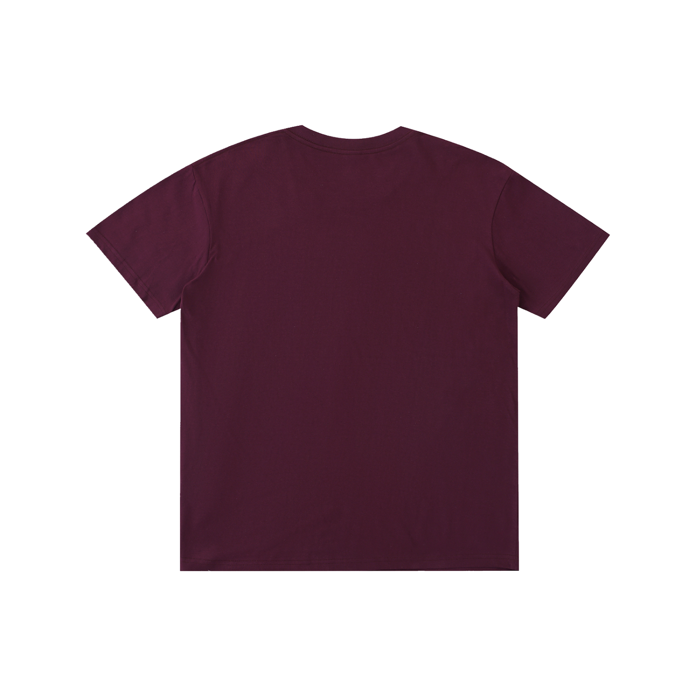 Unisex cotton T-shirt, wine red, solid color front