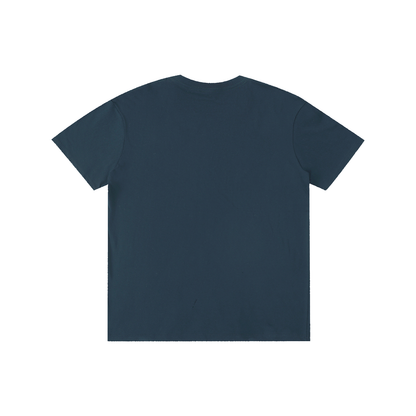 Unisex cotton T-shirt, teal blue, solid color front
