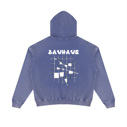 BAUHAUS Mineral Wash Distressed Hoodie by ODMPOD