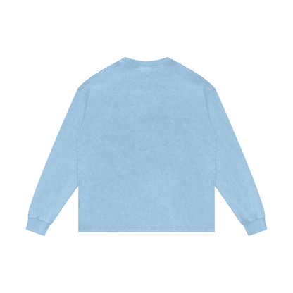 ABSTRACT EXPRESSION Acid Wash Oversize Long Sleeve T-Shirt by ODMPOD