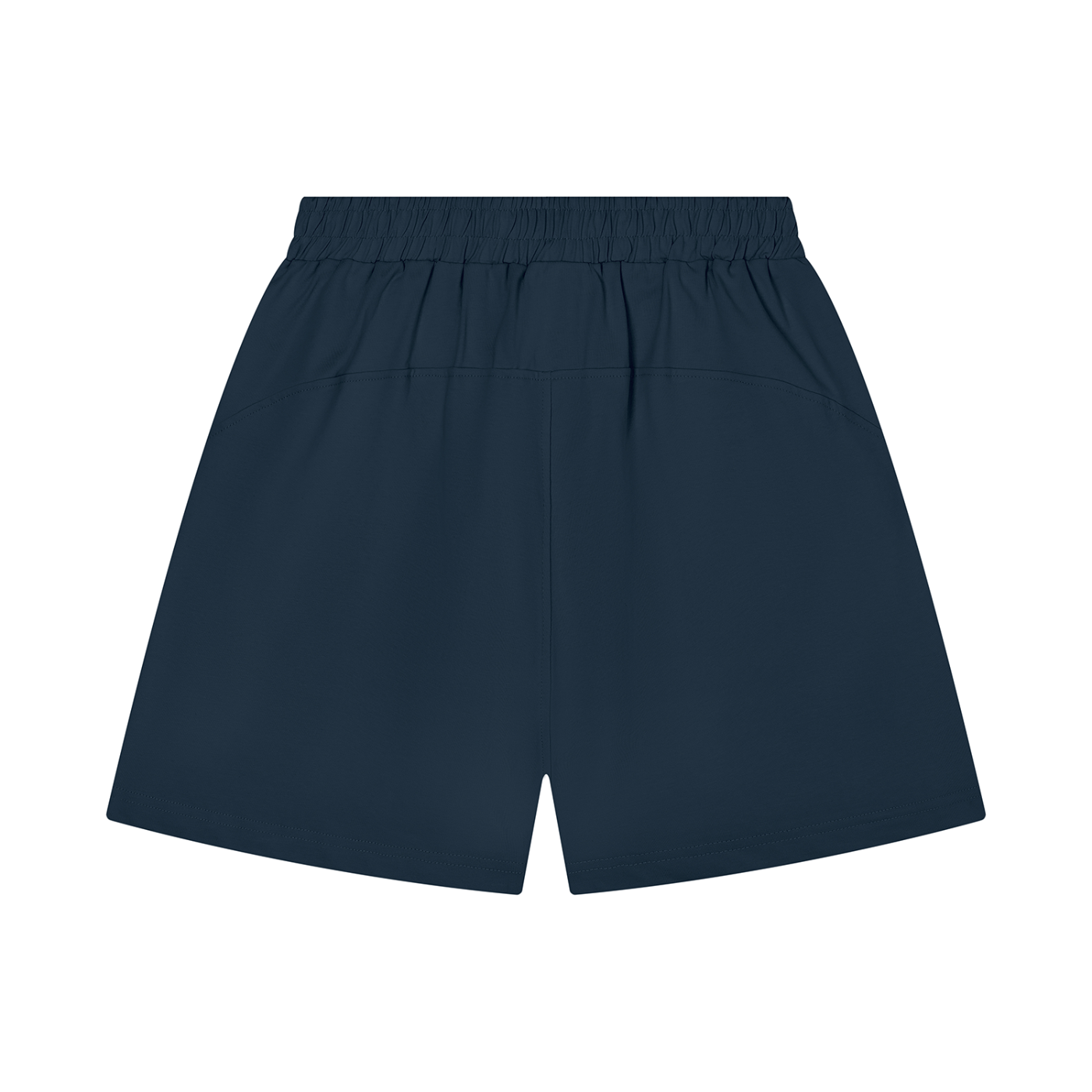 Unisex regular-fit shorts with elastic waistband, deep navy blue fabric