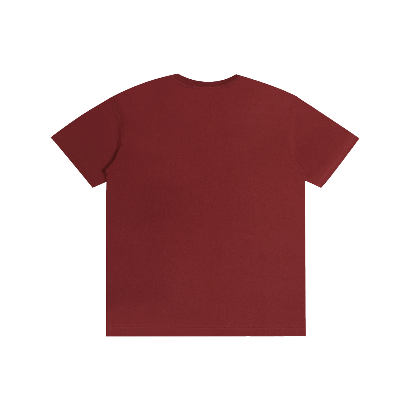 Unisex cotton T-shirt, deep red, solid color front