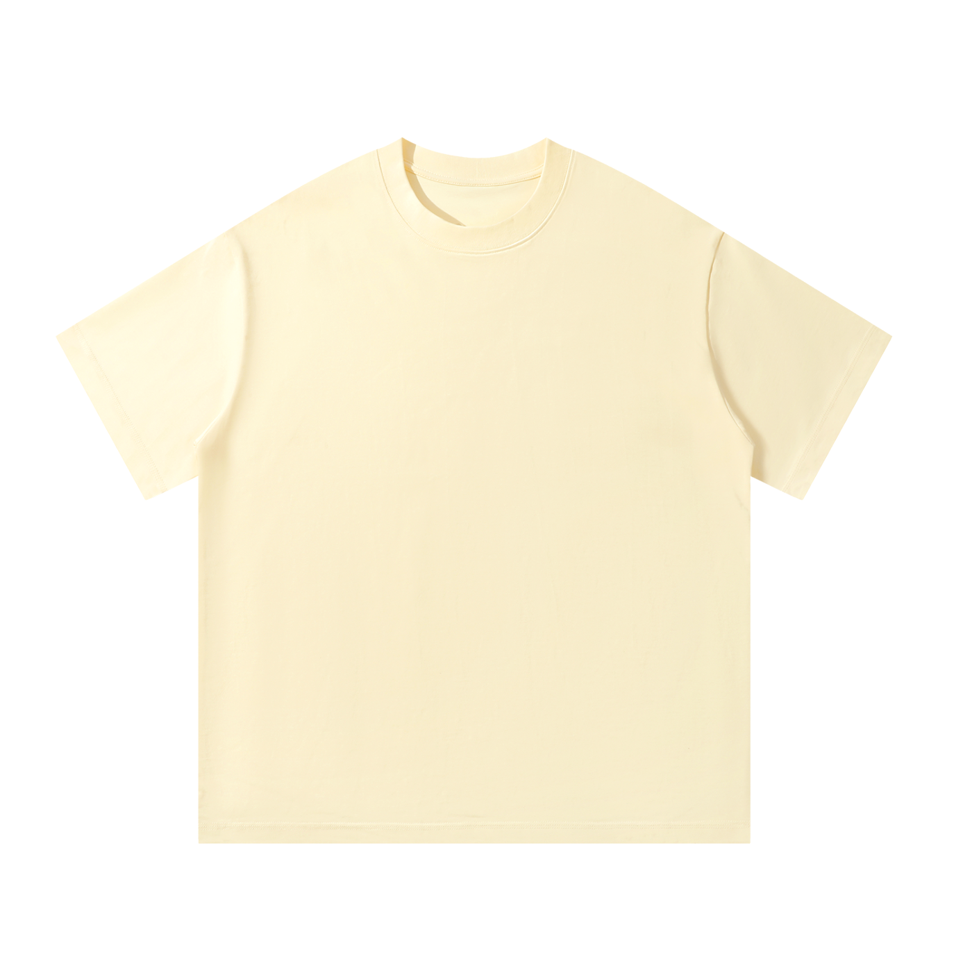 Unisex oversized T-shirt, pale apricot, crew neck with short sleeves