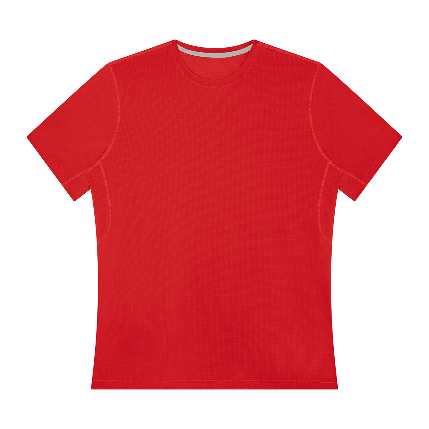 Men's regular-fit performance t-shirt, red, crew neck, short sleeves, front view